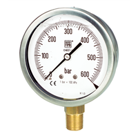 MGS10 DN100 Bourdon Tube Pressure Gauge